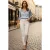 Dames Wit Lamsleer 501 Biker Jeans – Scharlaken