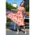 Topvintage exclusive ~ Layla hibiscus cross over jurk in oranje