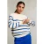 River Woods Blue/white Cotton Striped Sweater Blue