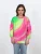 salzhaut Sweatshirt ‘Wier’  grasgroen / neongroen / neonroze