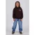 Vingino oversized sweater met backprint – donkerbruin