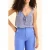 ICode Blue Top With Bow And Floral Paisley Print Blue Ceruleum