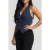 GUESS Marciano By  Sidney Lace Vest Navy Pinstripe White