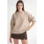 Geribbelde Brei Pullover Trui met Haar Vlechtpatroon