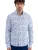7Camicie Zakelijk overhemd ‘Leonardo Sport Linen Man Shirt White Blue’  wit