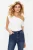 TRENDYOLMİLLA Dames Ecru Effen Kort Getailleerd Blouses