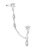 Hey Happiness Oorbellen ‘Chain Cuff’  zilver