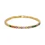 Luxenter armband in metaallegering en multicolor zirkonia, afgewerkt in 18 karaat geelgoud – Jyamia