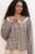 Dames Geruite Viscose Poplin Blouse