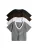 The Set Shirt  donkerbruin / zwart / wit