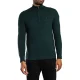 Superdry Ess LW Wollen Mix Gebreide Trui Met Halve Rits, Groen