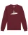 Watapparel Sweatshirt ‘Alien on a paper plane’  gemengde kleuren / bourgogne / donkerrood