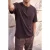 TRENDYOL MAN Heren Bruin Effen Lang Relaxed fit T-shirts