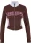 Felicious Trainingsjack  chocoladebruin / oudroze / wit