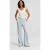 Karl Lagerfeld Fluid Satin Tailored Pants Cashmere Blue