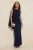TRENDYOLMİLLA Dames Donkerblauw Effen Maxi Mouwloos Stijlvol/Avond Recht Avond & Gala Jurk