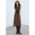 Mango midi jurk – bruin