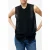 French Connection Frill Sleeveless Henley Button Down Tank Top Black
