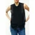French Connection Frill Sleeveless Henley Button Down Tank Top Black