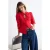 TRENDYOLMİLLA Dames Rood Gestreept Lang Oversized Overhemden