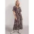 Street One Dames Midi-jurk met V-hals en print in Rood