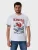 Oldskull Shirt ‘Asian Big W’  enziaan / karmijnrood / wit / offwhite