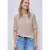 Street One Dames Shirt met een glitterlook in Beige