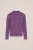 WE Fashion – Meisjes fijngebreide trui met structuur – Regular fit – Donkerpaars – Viscose –