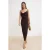 TRENDYOLMİLLA Dames Bruin Effen Midi Mouwloos Bodycon Jurken