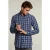 River Woods Custom Fit Checked Shirt Blue/grey