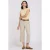 Wijd Been Cargo Capri Broek In Stretch Linnen