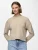 PIECES wollen gebreide trui beige