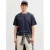 JACK & JONES ORIGINALS regular T-shirt met backprint donkerblauw