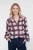 Geisha Blouse Check Lurex 63576-70 Blouse 10 Off-white/port/blue