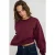 TRENDYOLMİLLA Dames Paars Effen Lang Oversized Sweatshirts