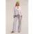 Motivi Single-breasted Linen Blend Lyocell Jacket Purple