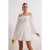 TRENDYOLMİLLA Dames Ecru Effen Kort / Mini Lang Gala Skater Jurken