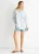 Oversized katoenen shirt met blauwe strepen