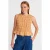 Dames Crop Blouse Met Ronde Hals En Knopen