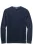 OLYMP Casual Regular Fit Trui ronde hals marine, Gestructureerd