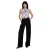 Vrouwelijke broek met hoge taille en plooien Nife
