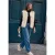 Bodywarmer van imitatiebont met knopen