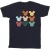 Disney Jongens Mickey Mouse Hoofden Vierkant T-shirt (Marineblauw)