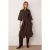 TRENDYOLMİLLA Dames Bruin Effen Midi Driekwart mouw Casual Blousejurk Jurken