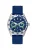 GUESS Analoog horloge ‘LETTERMAN’  blauw / zilvergrijs / wit