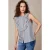 Summum Woman Blouse Sleeveless Stripe Dark Steel