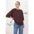TRENDYOLMİLLA Dames Bruin Effen Driekwart mouw Oversized T-shirts