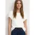 Street One Dames Shirt met ronde hals en knoopdetails in Wit
