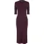 Boss Fezanin midi-jurk met V-hals en 3/4-mouwen voor dames (Rood)