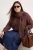 TRENDYOLMİLLA Dames Bruin Effen Oversized Grote maten Trenchcoats